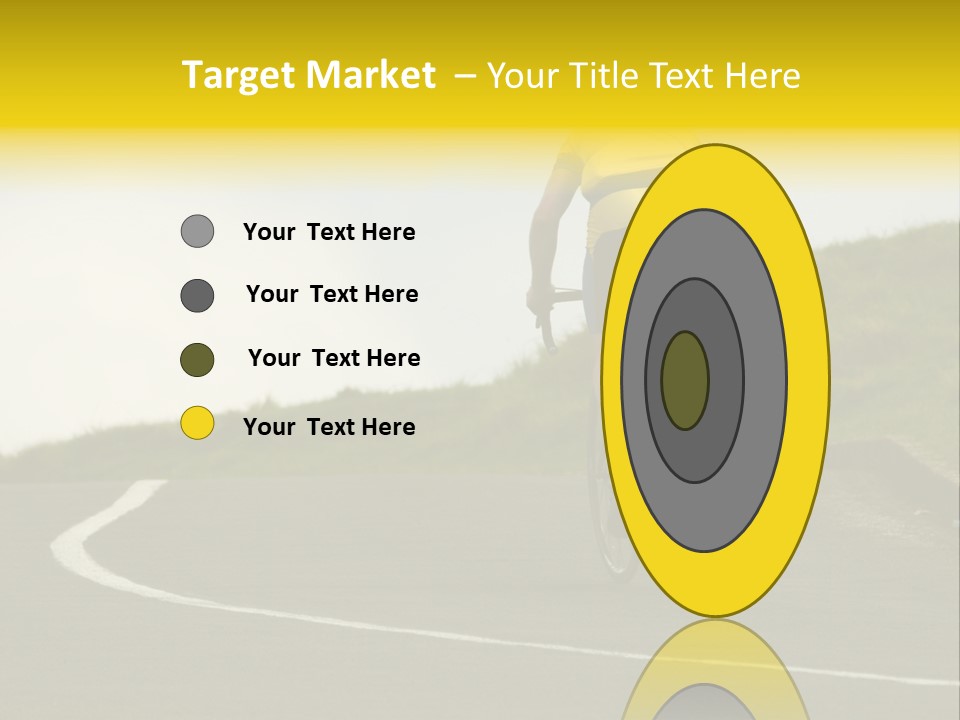 Cyclist Riding Uphill PowerPoint Template