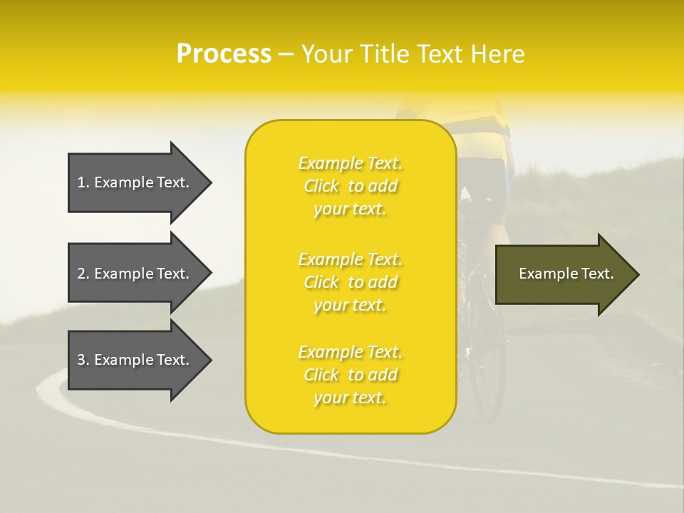 Cyclist Riding Uphill PowerPoint Template