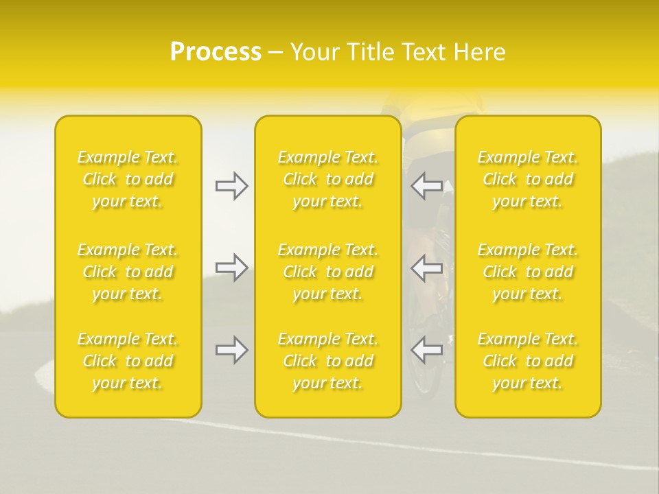 Cyclist Riding Uphill PowerPoint Template