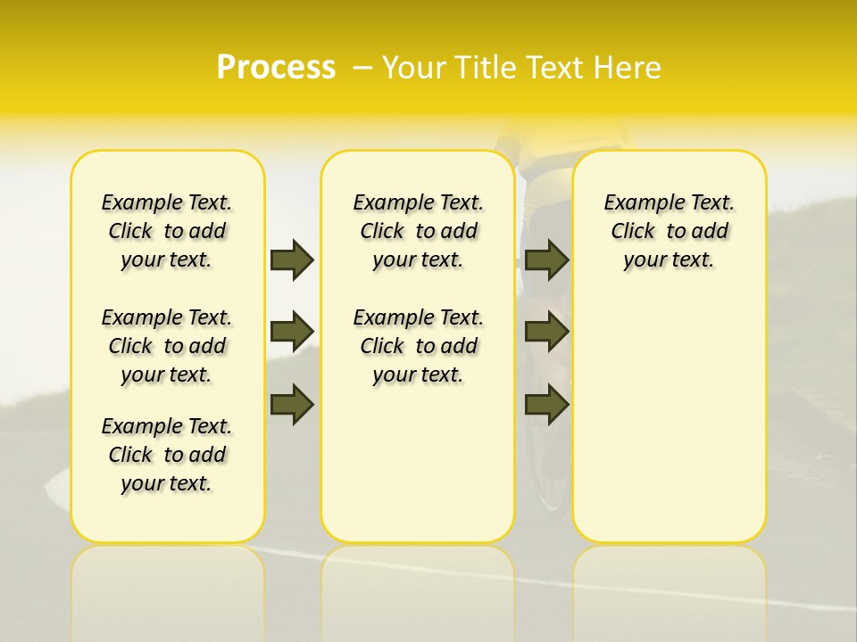 Cyclist Riding Uphill PowerPoint Template