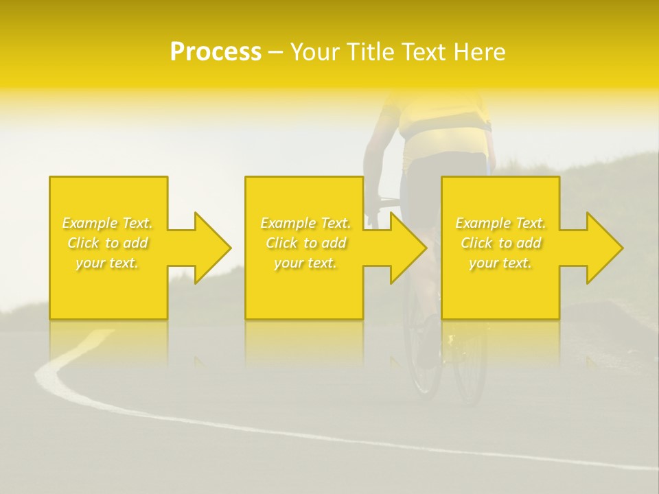 Cyclist Riding Uphill PowerPoint Template