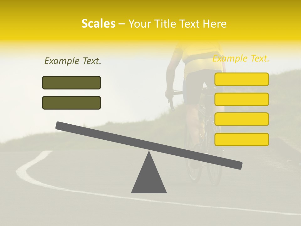 Cyclist Riding Uphill PowerPoint Template
