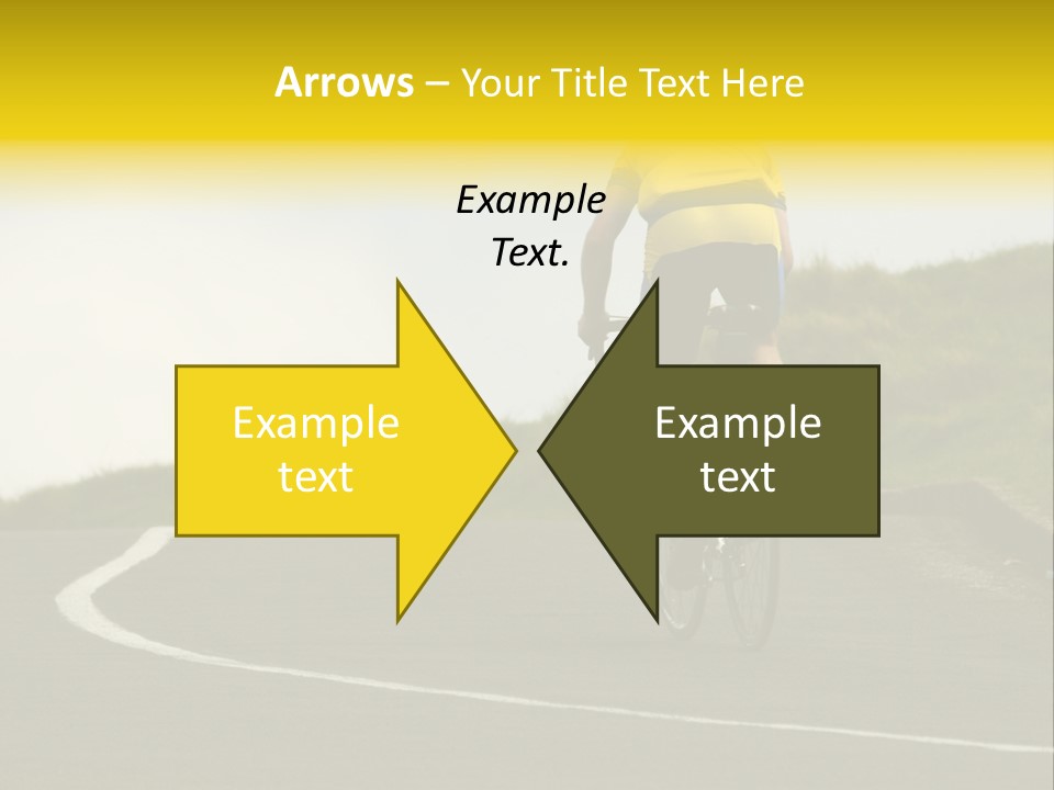 Cyclist Riding Uphill PowerPoint Template