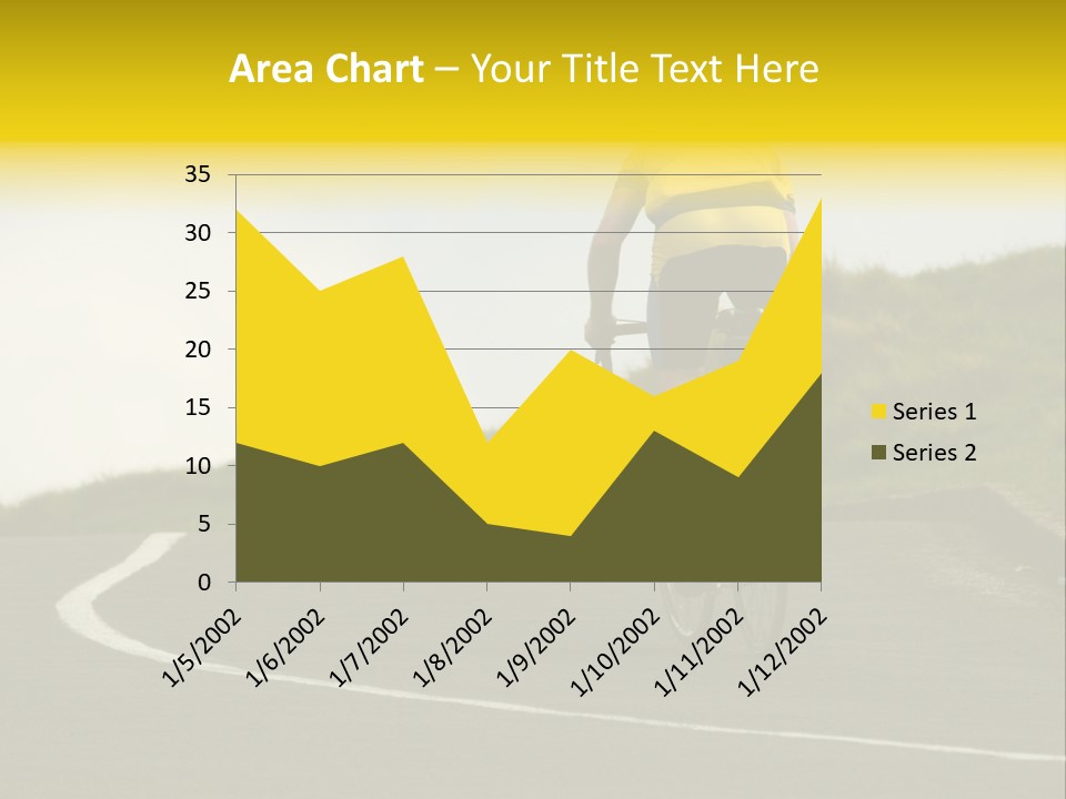 Cyclist Riding Uphill PowerPoint Template