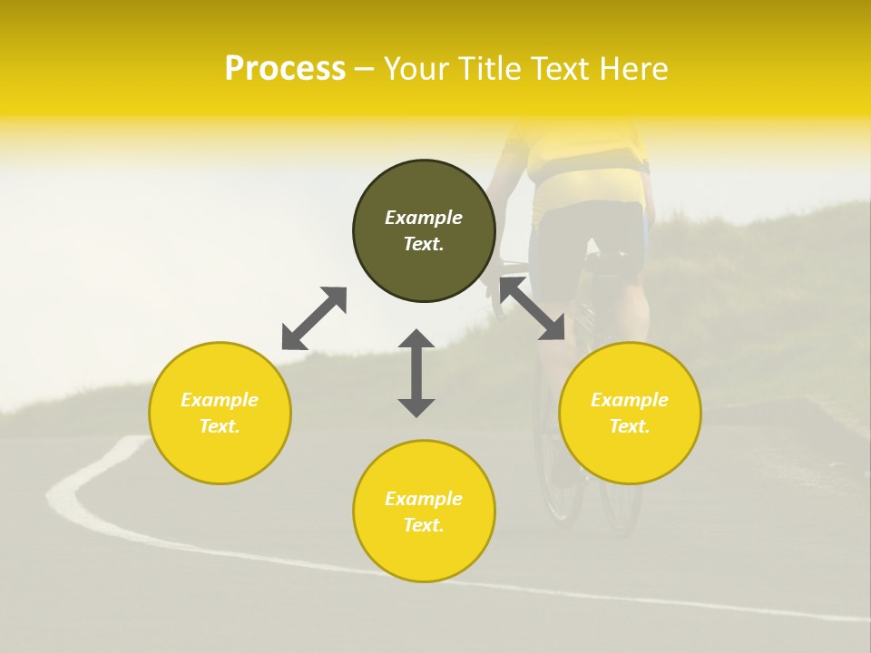 Cyclist Riding Uphill PowerPoint Template