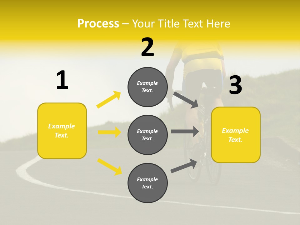 Cyclist Riding Uphill PowerPoint Template