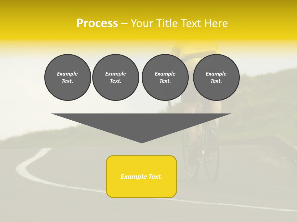 Cyclist Riding Uphill PowerPoint Template