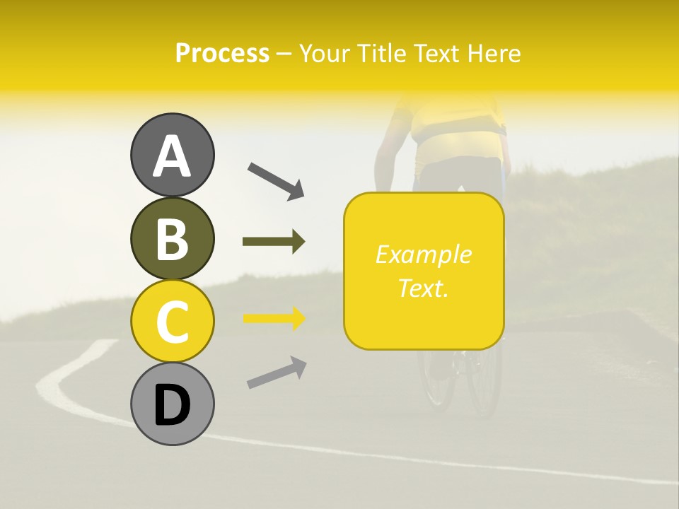 Cyclist Riding Uphill PowerPoint Template
