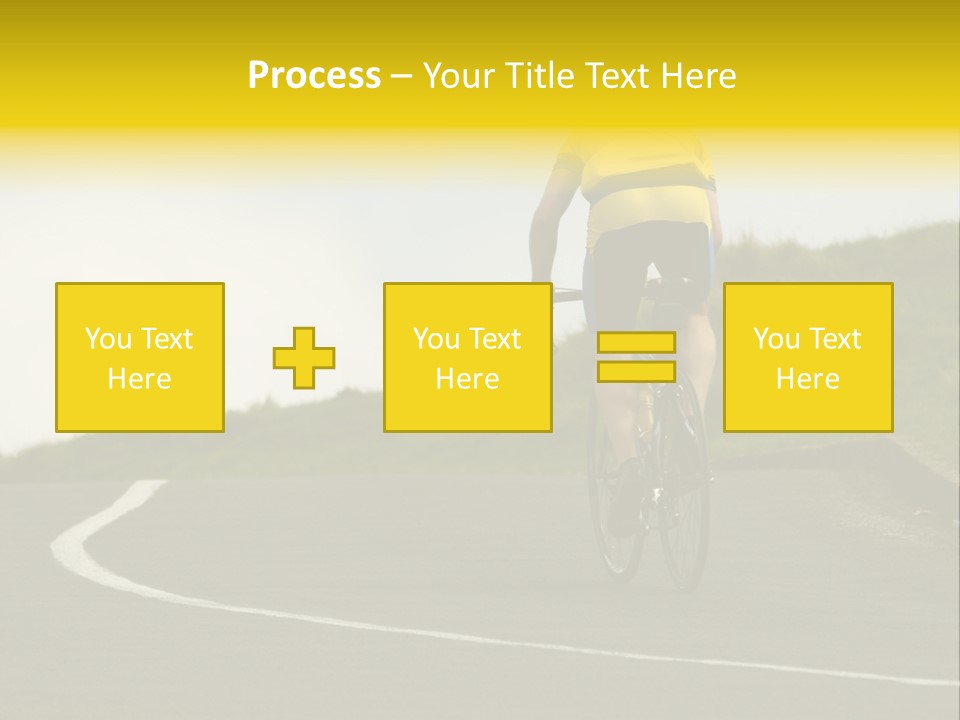 Cyclist Riding Uphill PowerPoint Template