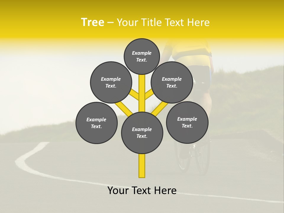 Cyclist Riding Uphill PowerPoint Template