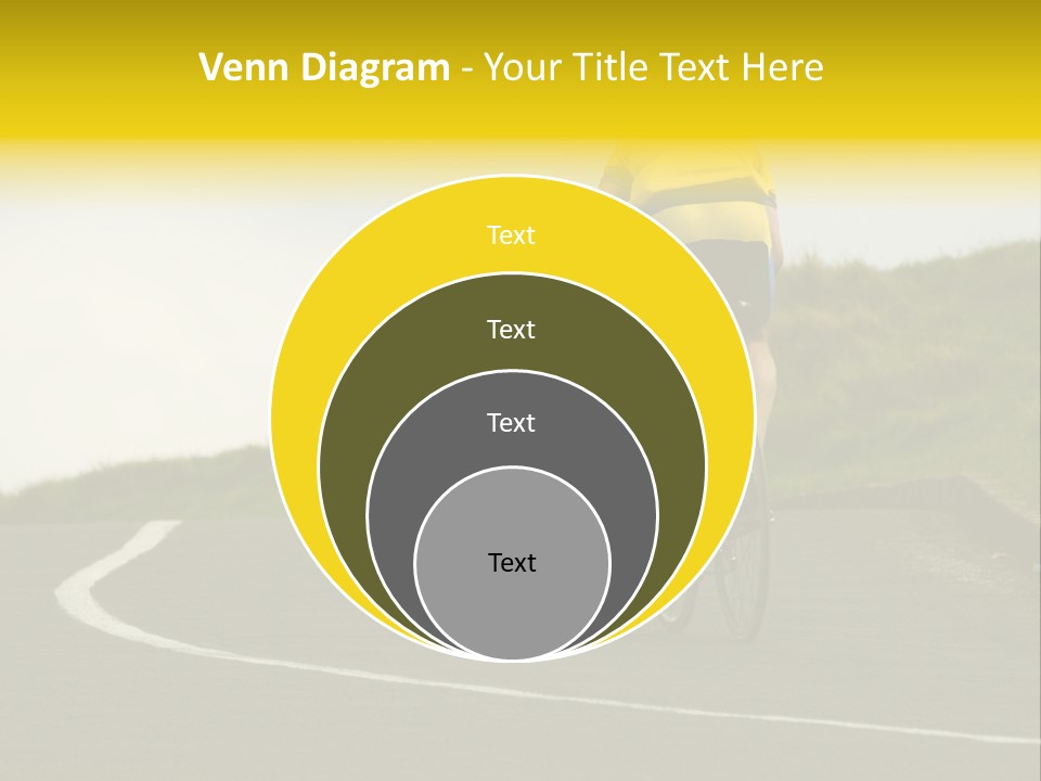 Cyclist Riding Uphill PowerPoint Template