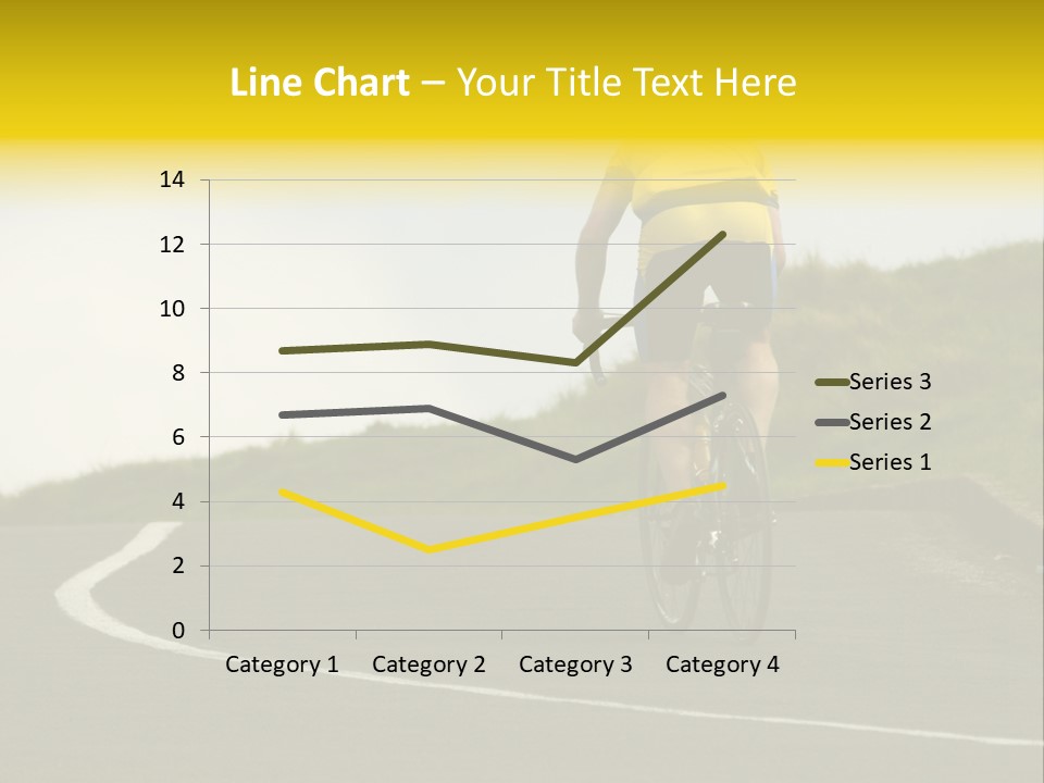 Cyclist Riding Uphill PowerPoint Template