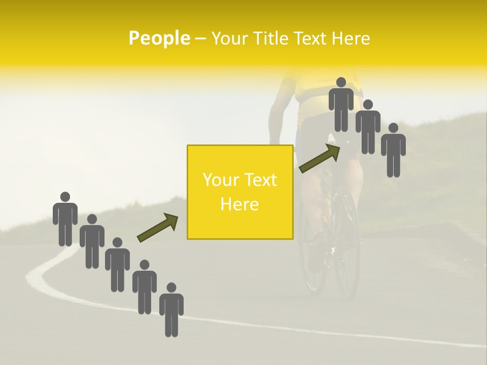 Cyclist Riding Uphill PowerPoint Template