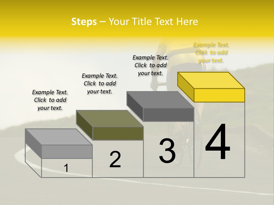 Cyclist Riding Uphill PowerPoint Template