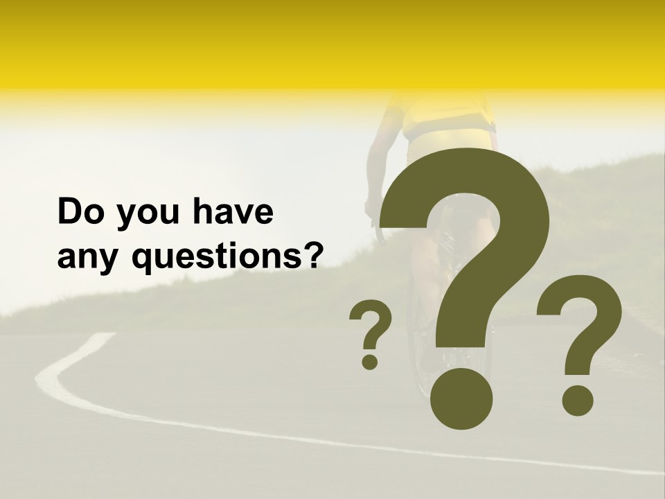 Cyclist Riding Uphill PowerPoint Template