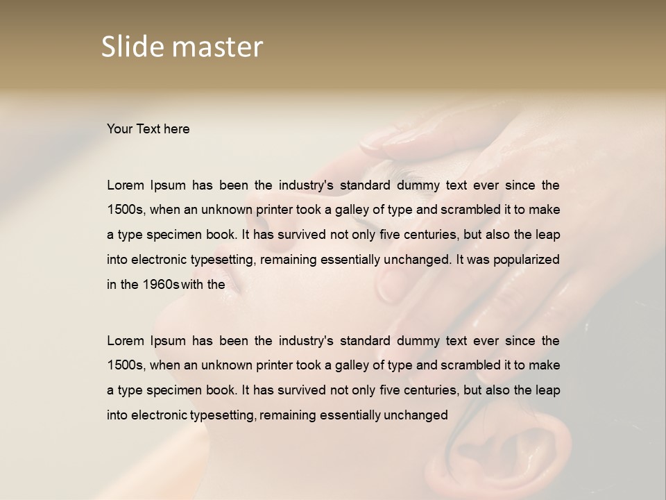 Young Woman On The Ayurvedic Aromatherapy Oil Massage Procedure PowerPoint Template