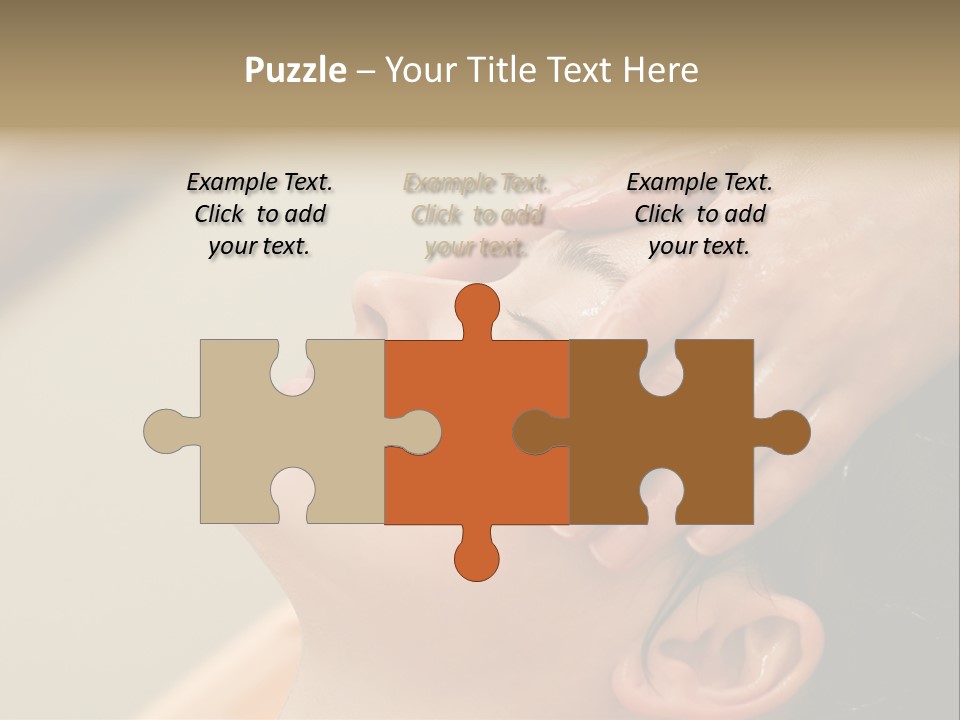 Young Woman On The Ayurvedic Aromatherapy Oil Massage Procedure PowerPoint Template