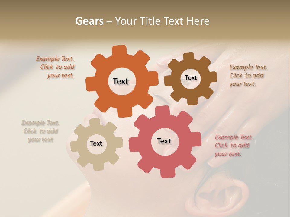 Young Woman On The Ayurvedic Aromatherapy Oil Massage Procedure PowerPoint Template