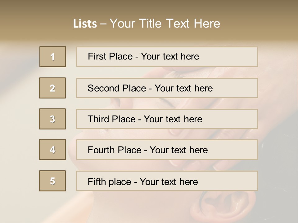 Young Woman On The Ayurvedic Aromatherapy Oil Massage Procedure PowerPoint Template