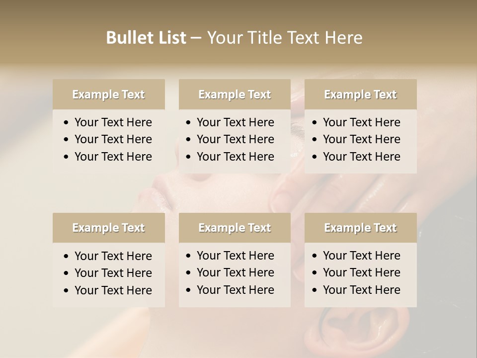 Young Woman On The Ayurvedic Aromatherapy Oil Massage Procedure PowerPoint Template