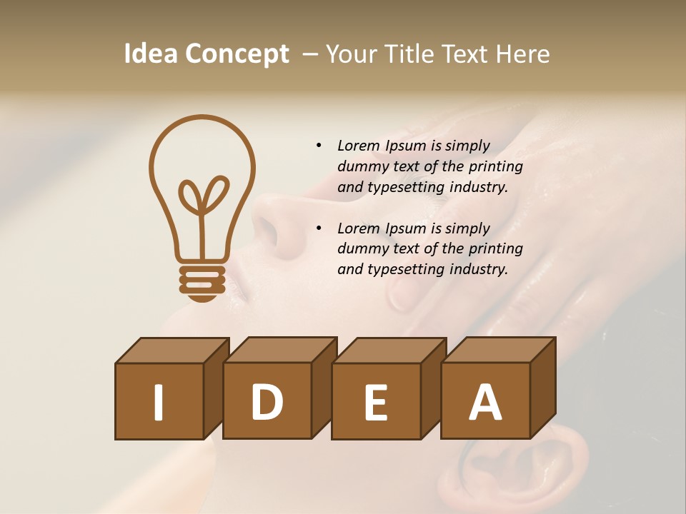 Young Woman On The Ayurvedic Aromatherapy Oil Massage Procedure PowerPoint Template