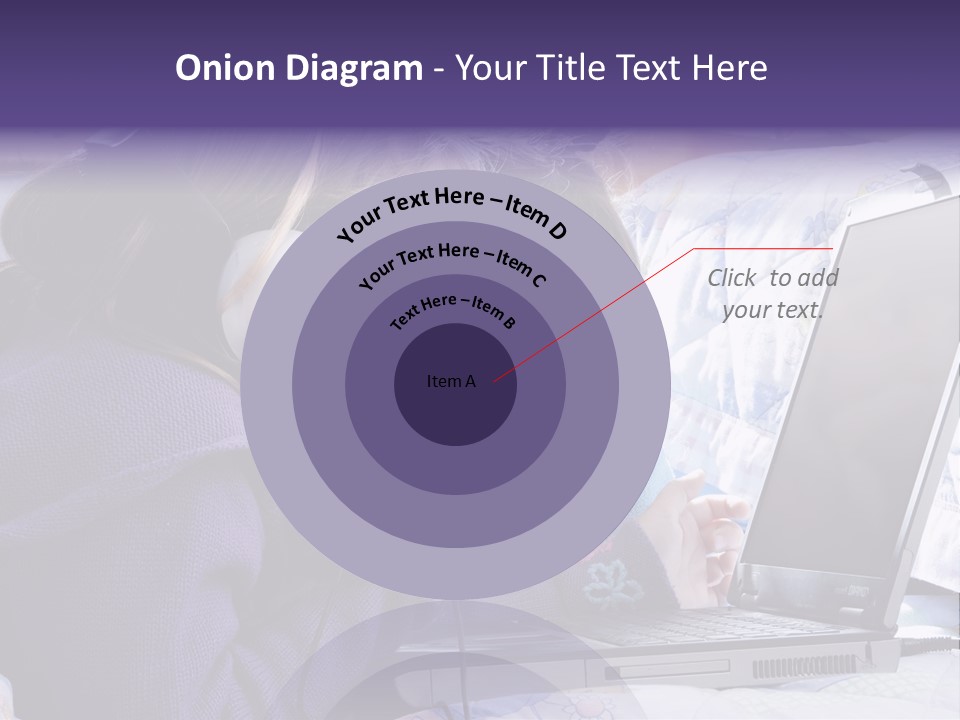 Two Small Girls, One With Laptop And Headphones Pointing At The Screen And The Other Watching It PowerPoint Template