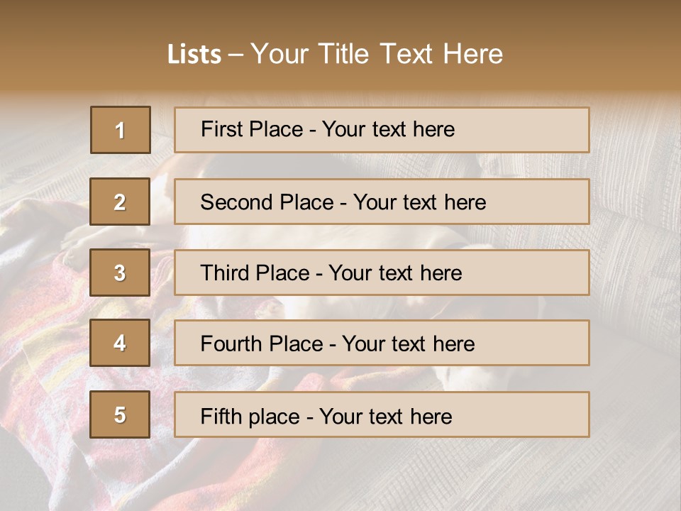 This Naughty Beagle Snuck Onto The Couch And Is Taking A Nap. PowerPoint Template