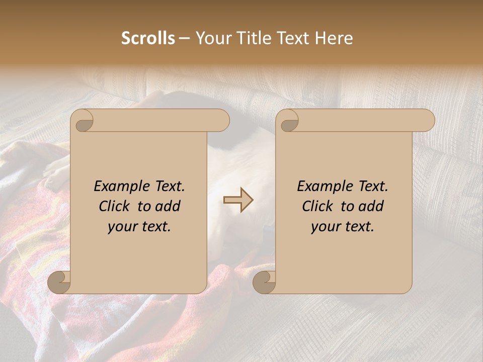 This Naughty Beagle Snuck Onto The Couch And Is Taking A Nap. PowerPoint Template