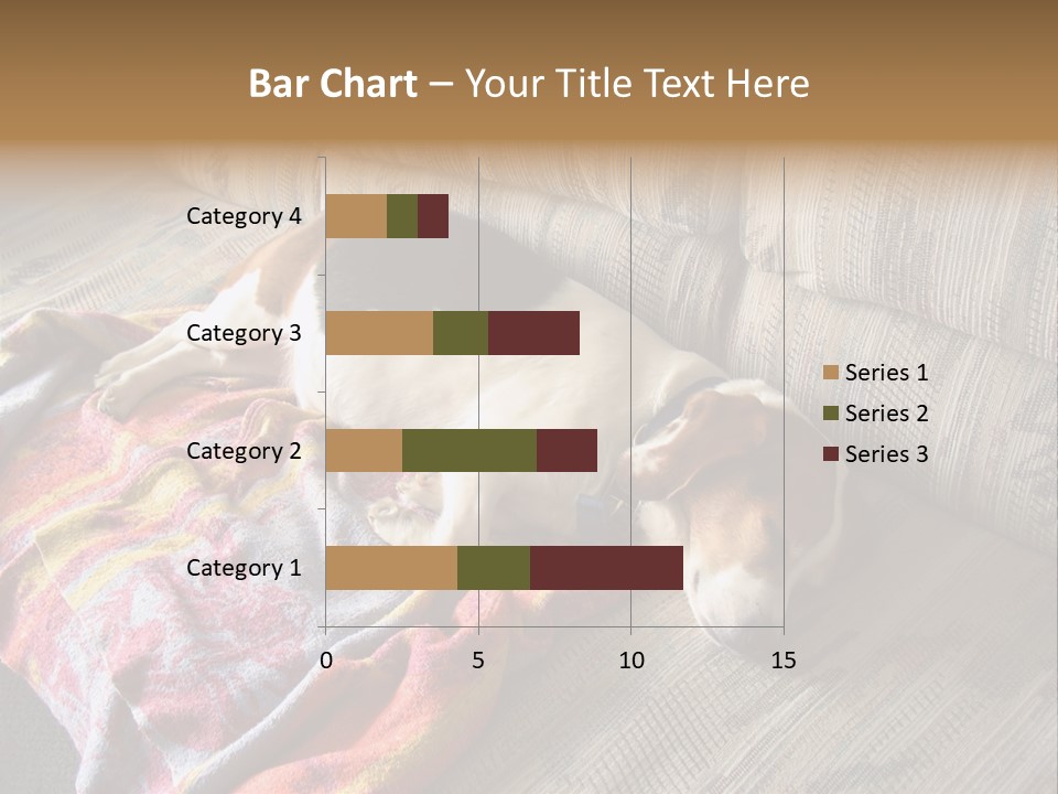 This Naughty Beagle Snuck Onto The Couch And Is Taking A Nap. PowerPoint Template