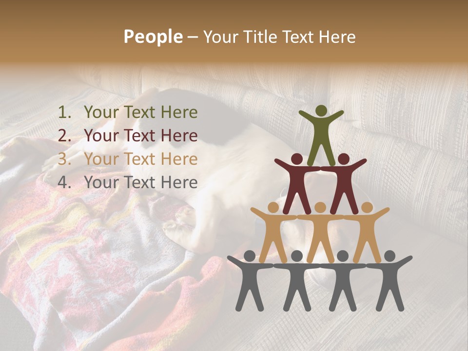 This Naughty Beagle Snuck Onto The Couch And Is Taking A Nap. PowerPoint Template