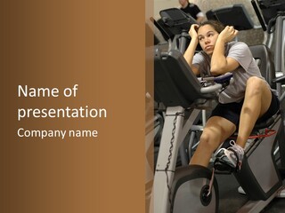 Tired From Biking. PowerPoint Template