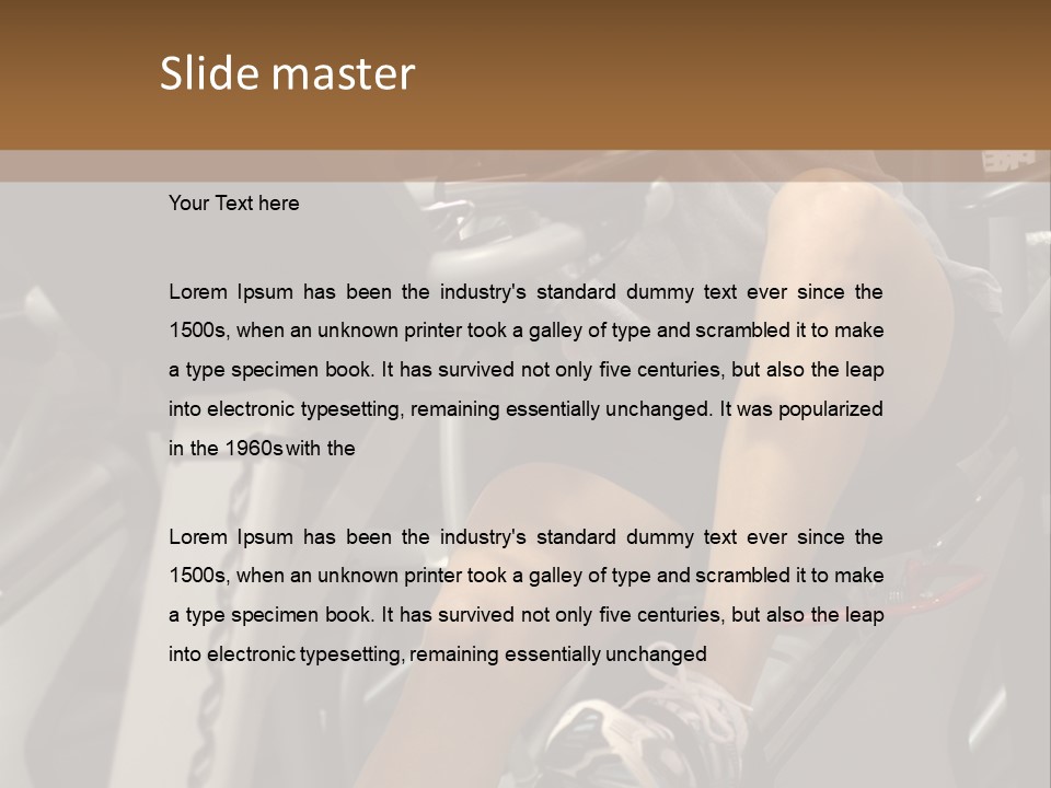 Tired From Biking. PowerPoint Template