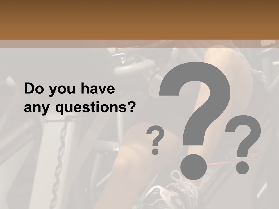 Tired From Biking. PowerPoint Template