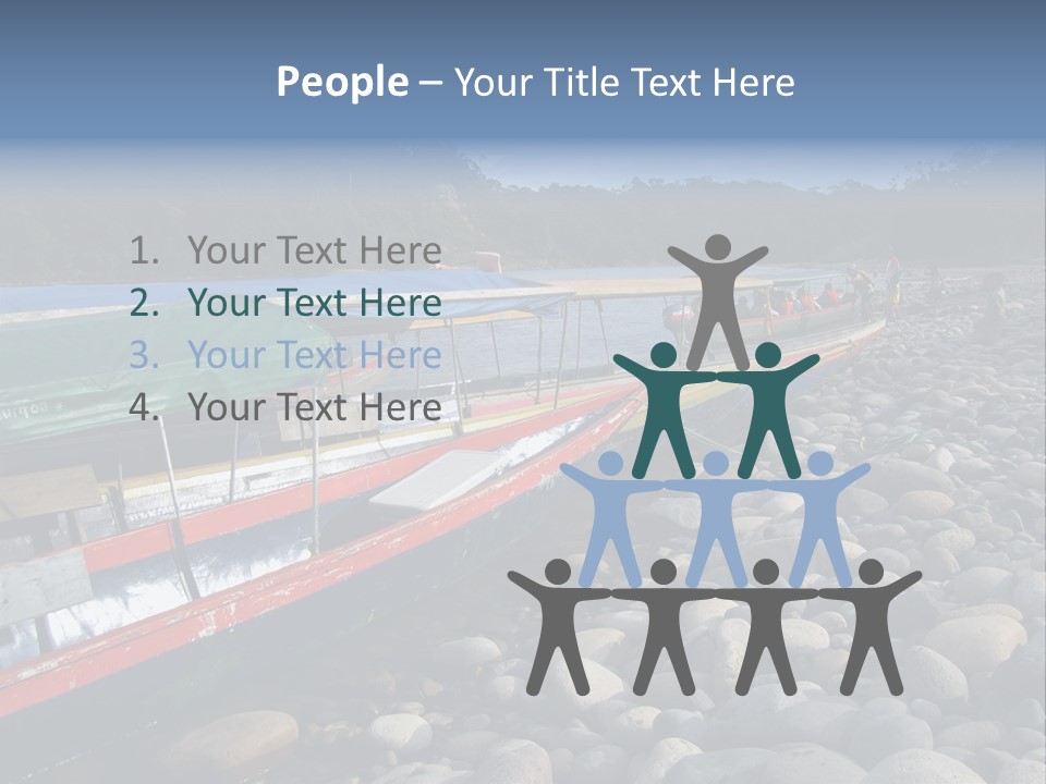 A Group Of People On A Boat In The Water PowerPoint Template