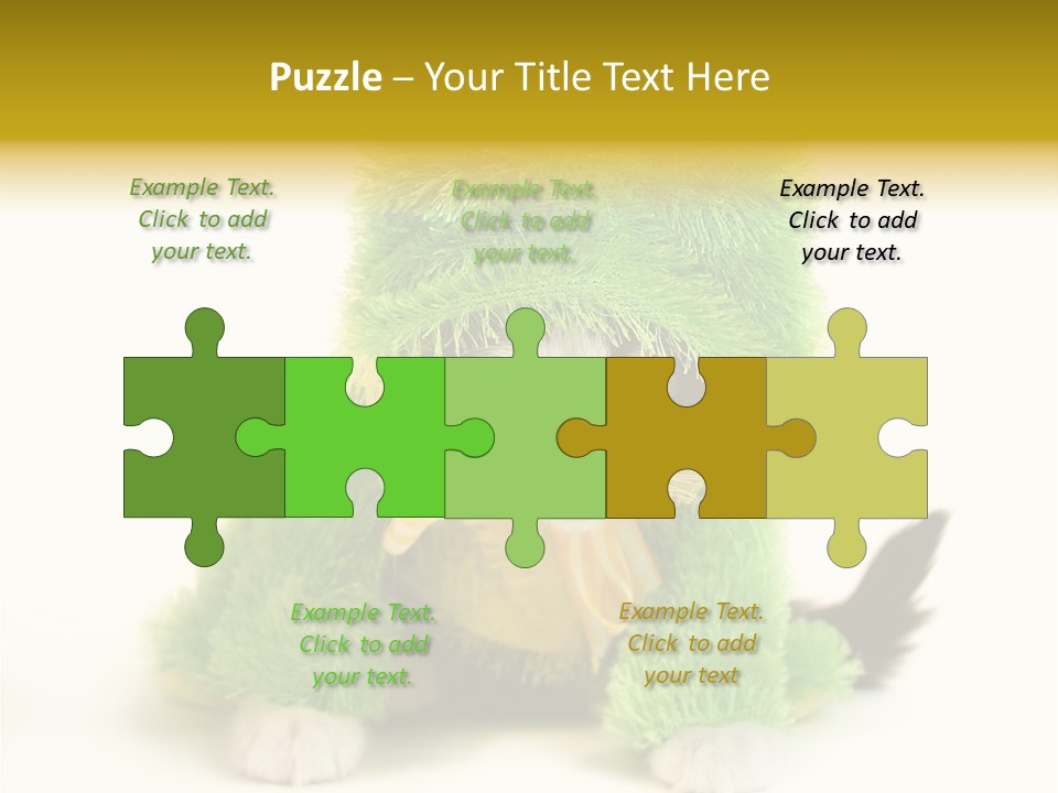 Cat In Frog Costume PowerPoint Template