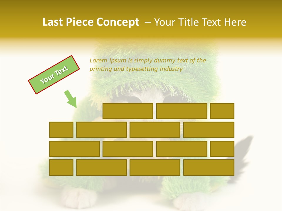 Cat In Frog Costume PowerPoint Template