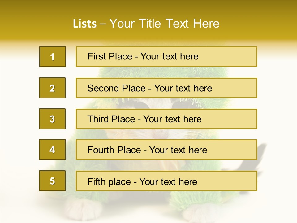 Cat In Frog Costume PowerPoint Template
