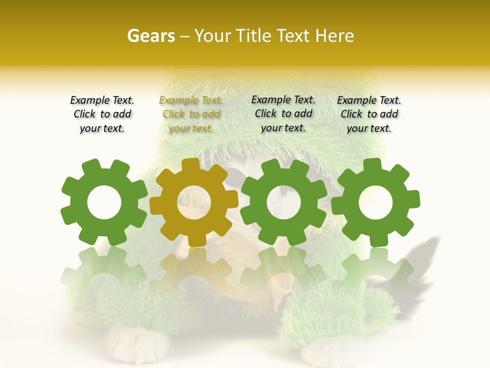 Cat In Frog Costume PowerPoint Template