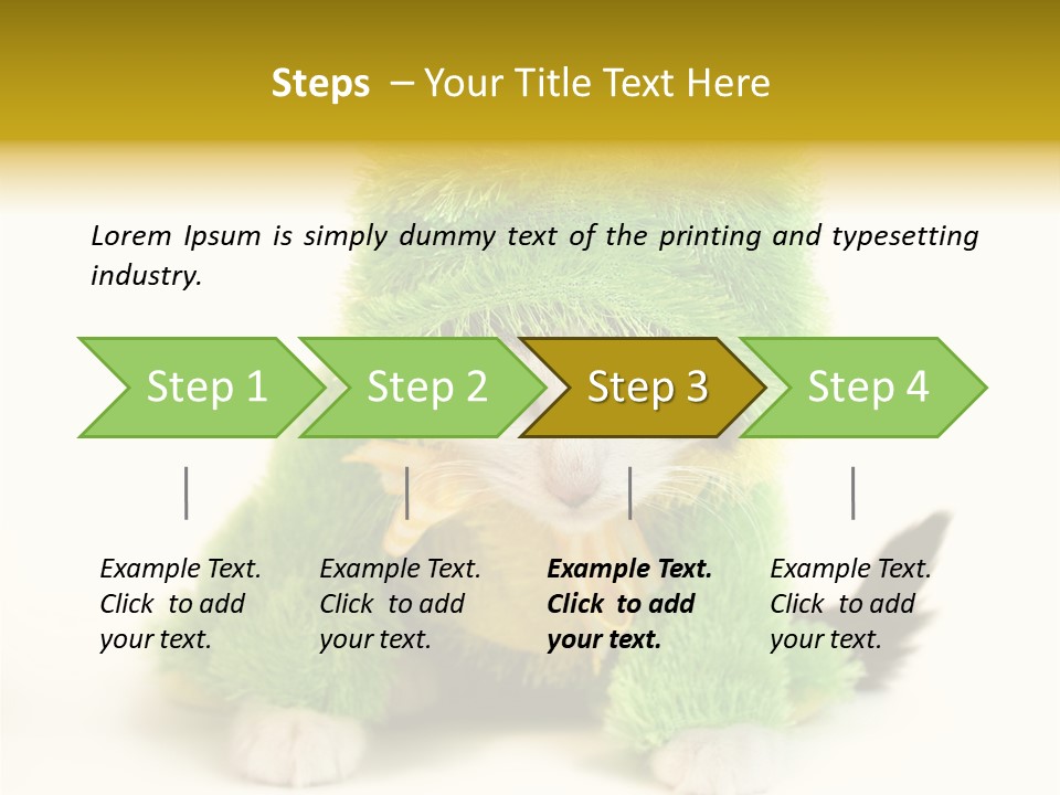 Cat In Frog Costume PowerPoint Template