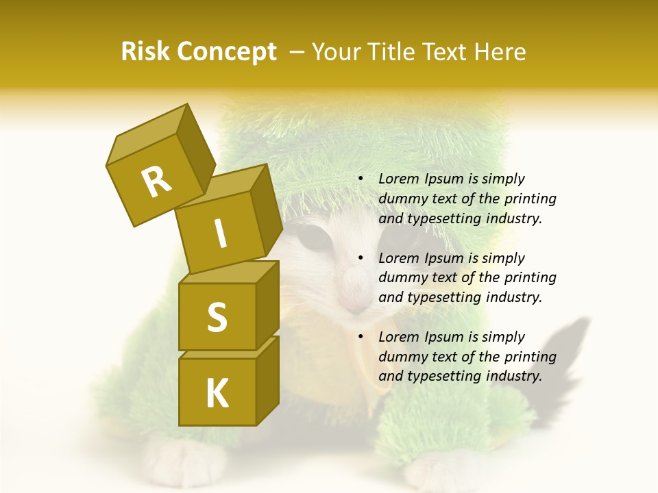 Cat In Frog Costume PowerPoint Template