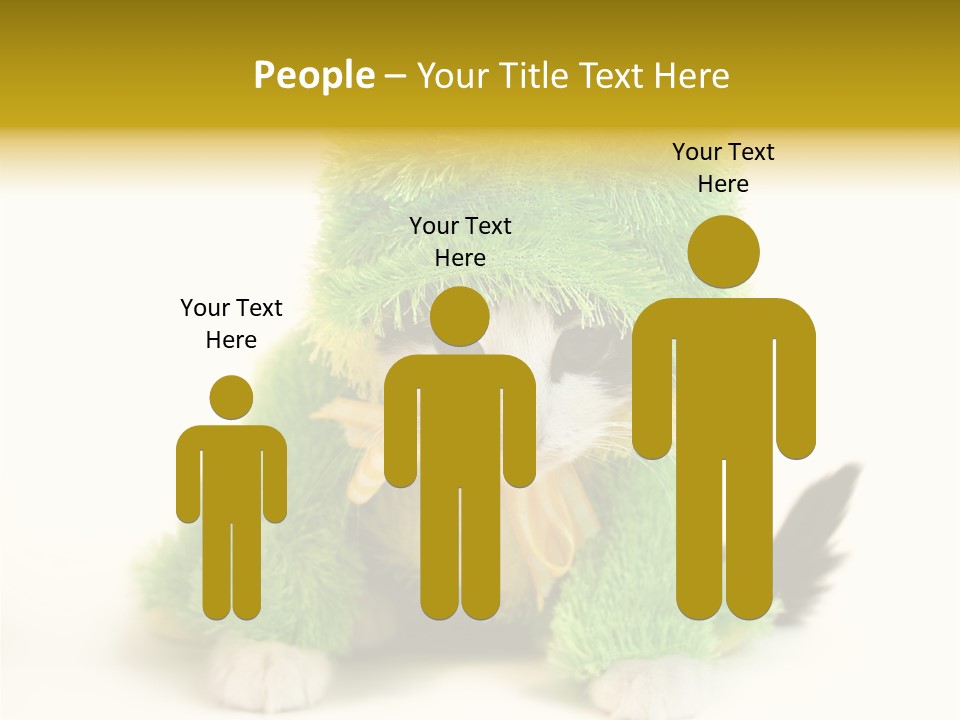 Cat In Frog Costume PowerPoint Template