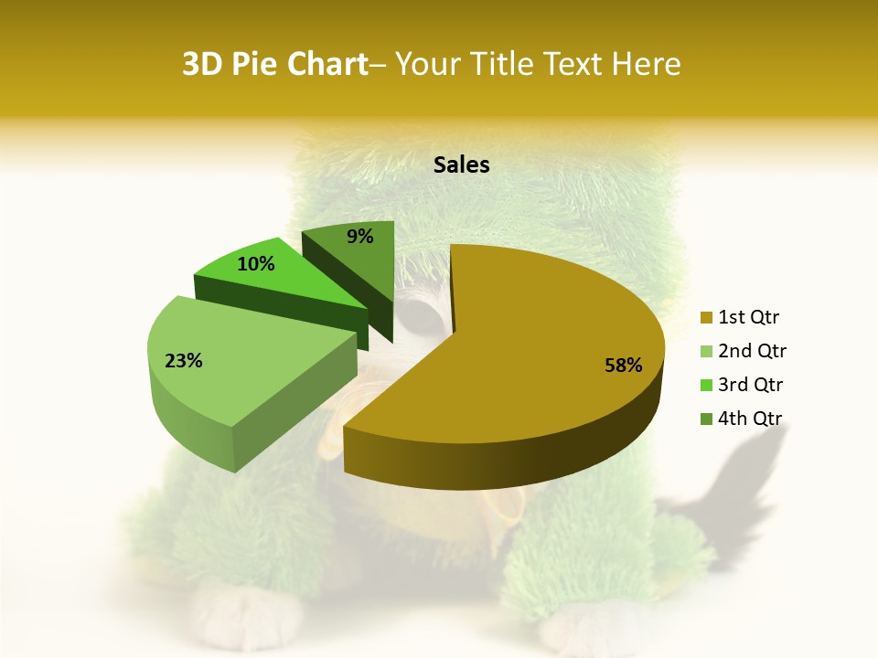 Cat In Frog Costume PowerPoint Template