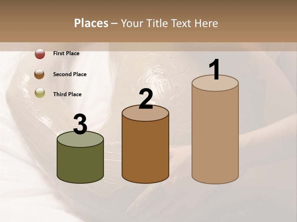 Man Getting A Full Body Mud Wrap PowerPoint Template