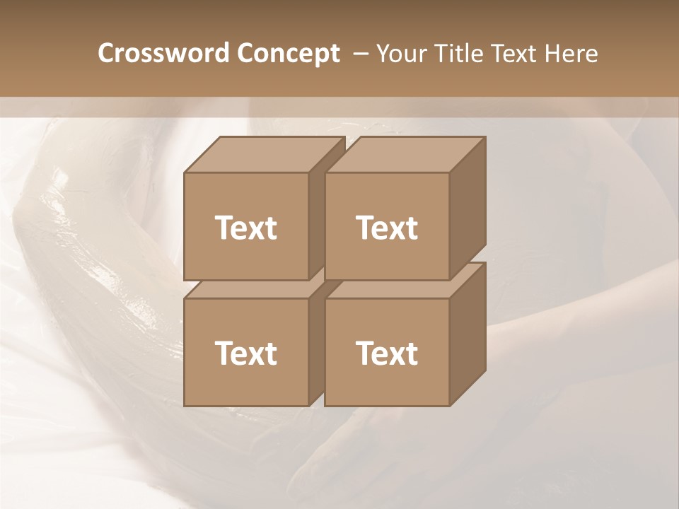 Man Getting A Full Body Mud Wrap PowerPoint Template
