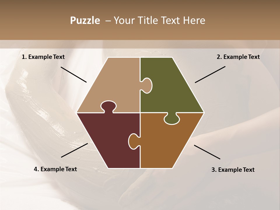 Man Getting A Full Body Mud Wrap PowerPoint Template