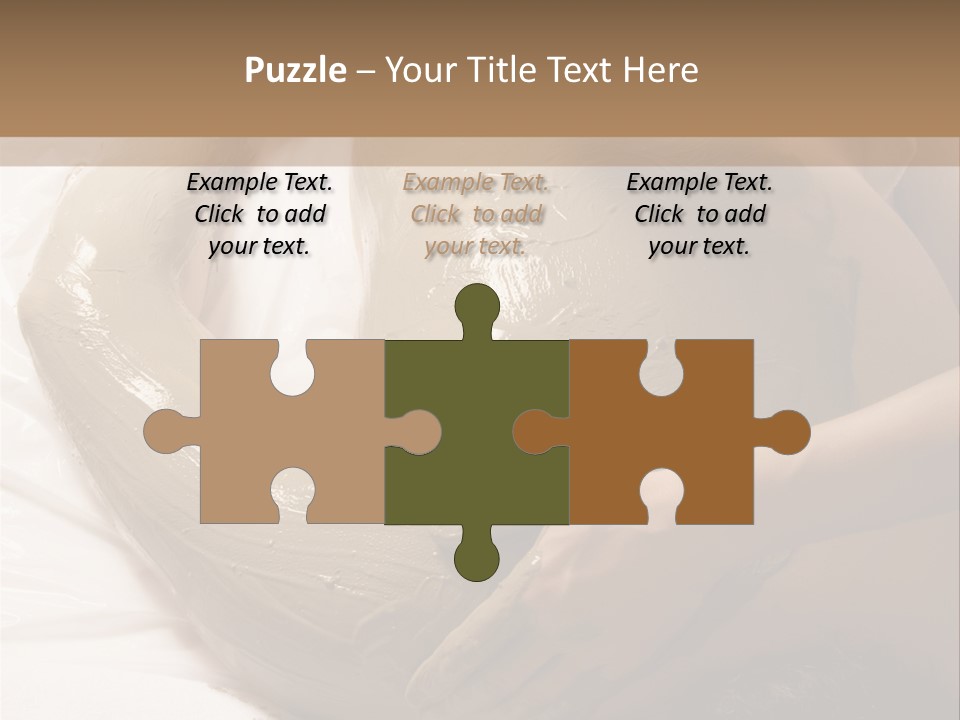 Man Getting A Full Body Mud Wrap PowerPoint Template