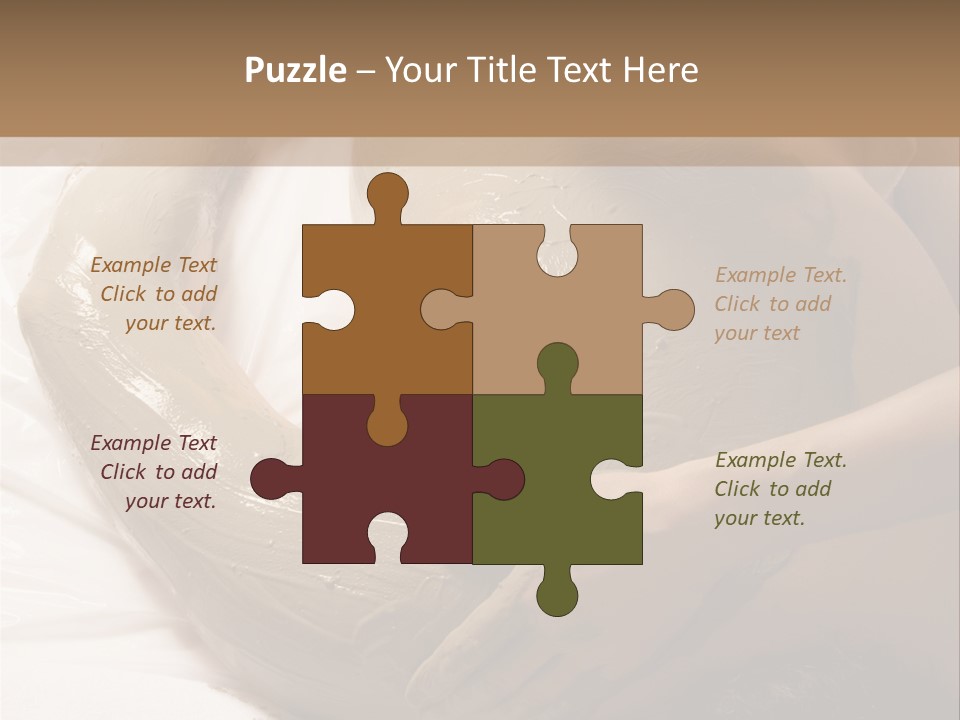 Man Getting A Full Body Mud Wrap PowerPoint Template