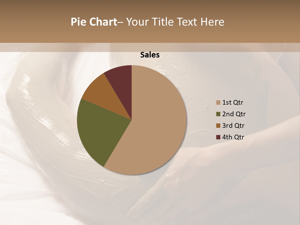 Man Getting A Full Body Mud Wrap PowerPoint Template