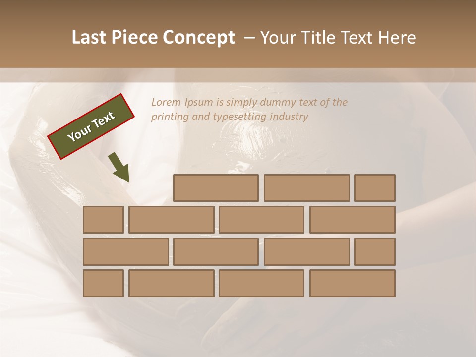 Man Getting A Full Body Mud Wrap PowerPoint Template