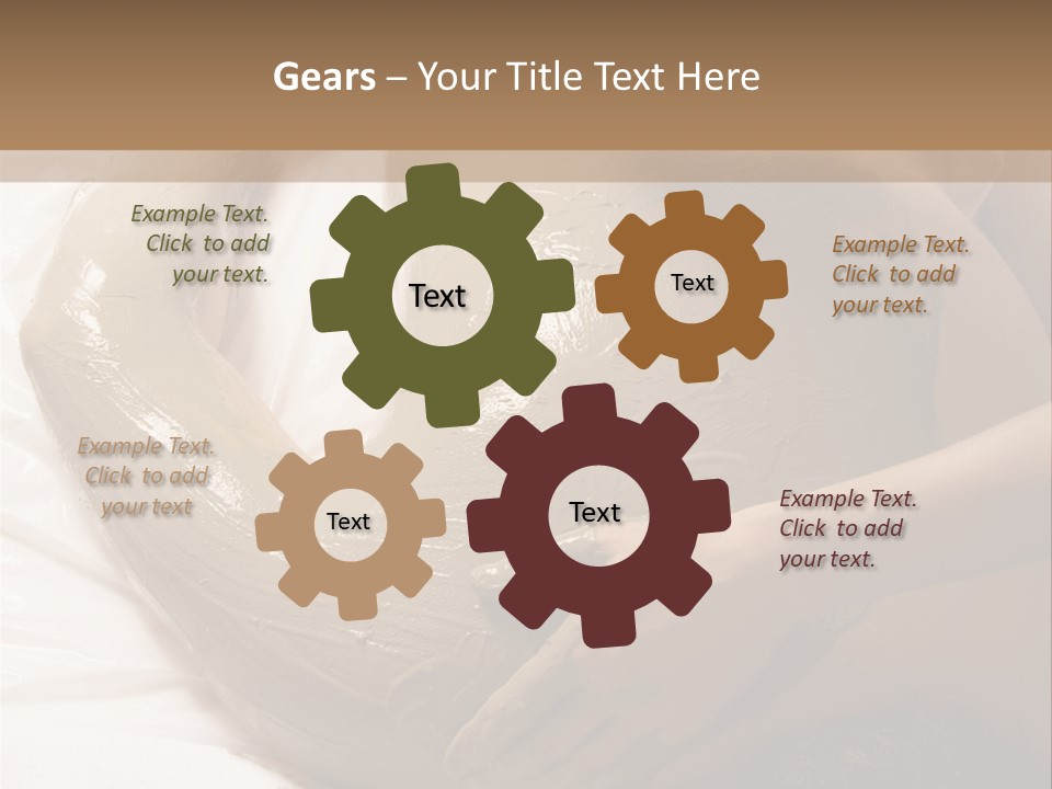 Man Getting A Full Body Mud Wrap PowerPoint Template